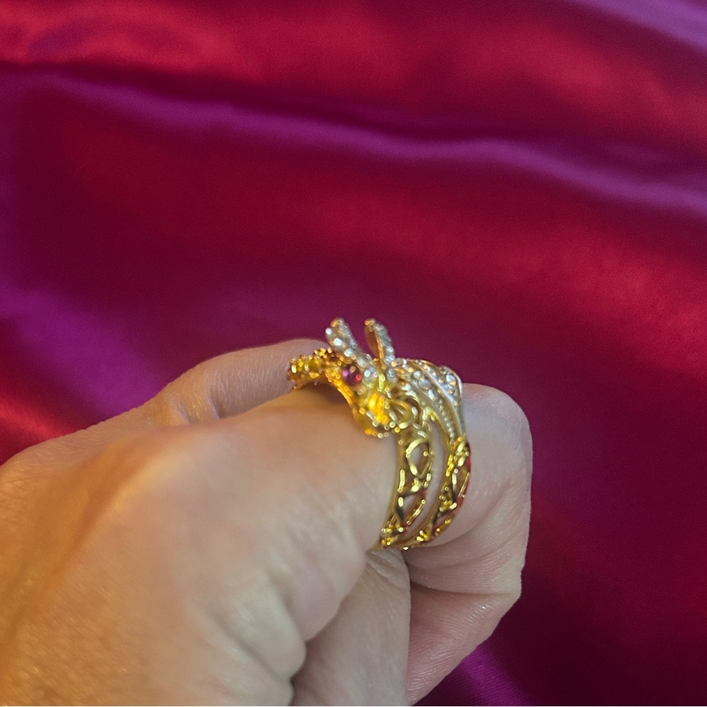 Size 9 Double Banded Dragon Ring